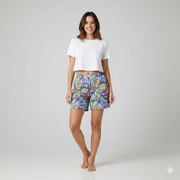 Esprit Pants - Vintage Esprit Antigua high rise tropical cotton shorts medium